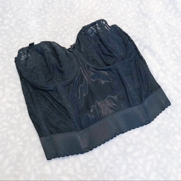 Goddess Other - Vintage Goddess Bustier Black Lace 60s/70s Bra